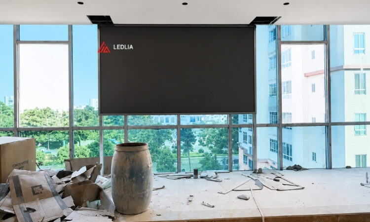 Lắp đặt màn hình LED P2 in – 4,608m2 – Nicotex Long biên